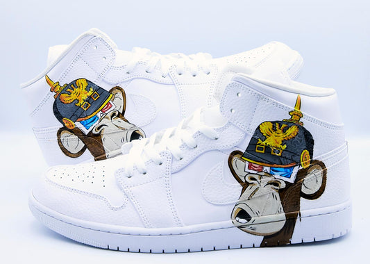 'Bored Ape' NFT White Air Jordan 1s