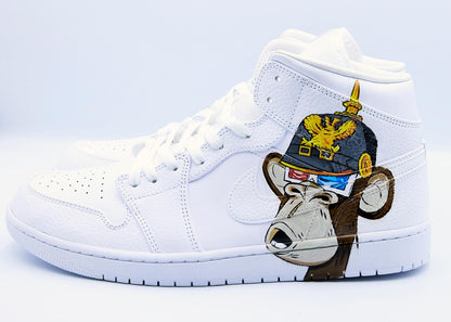 'Bored Ape' NFT White Air Jordan 1s