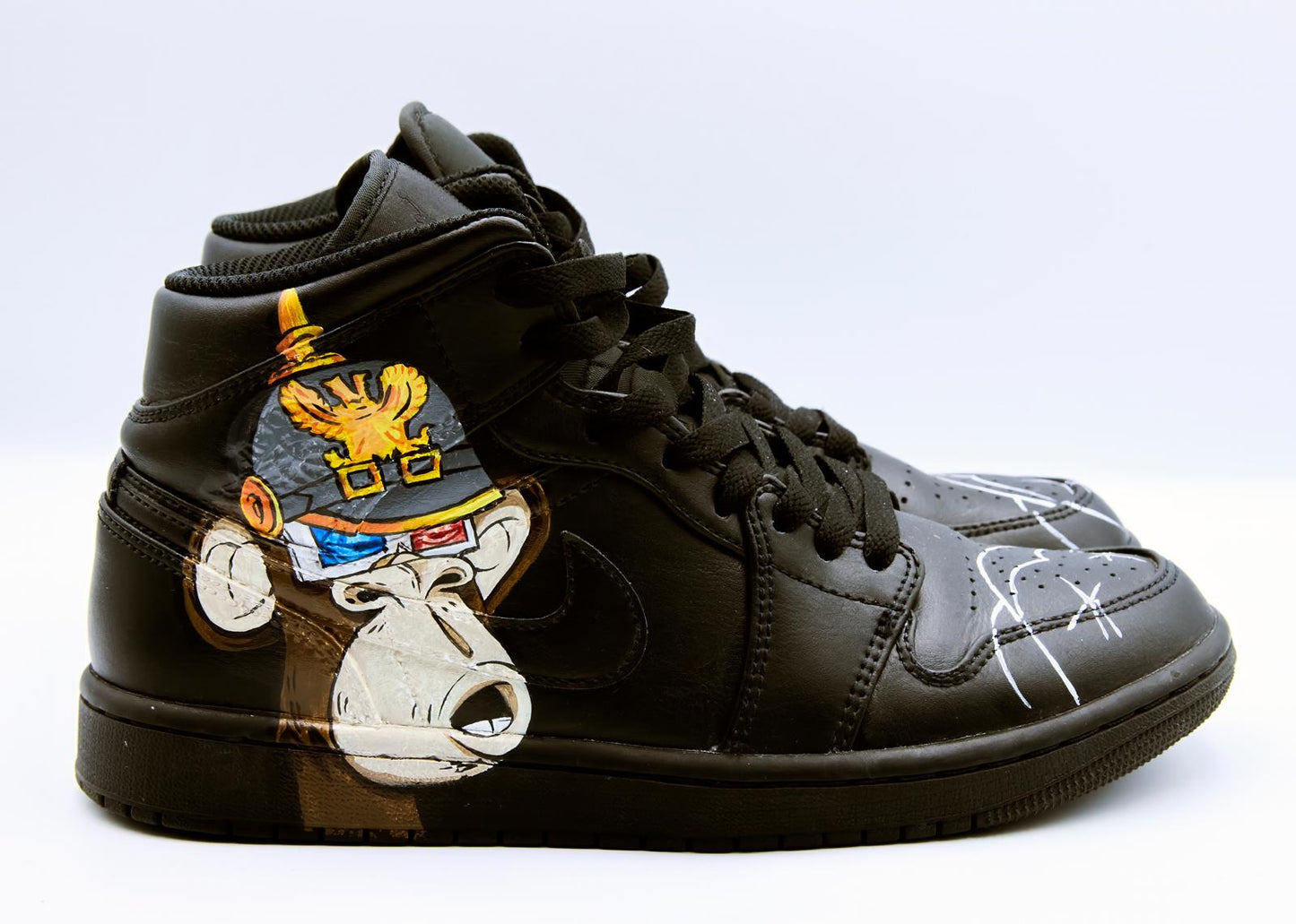 'Bored Ape' NFT Black Air Jordan 1s