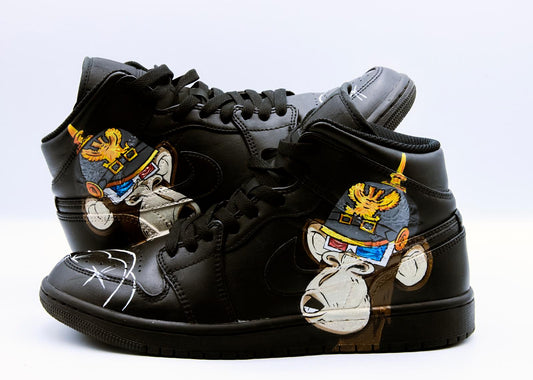 'Bored Ape' NFT Black Air Jordan 1s